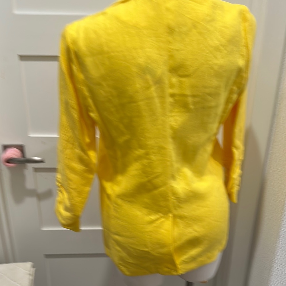 MICHAEL Michael Kors Yellow Linen Blazer - Picture 4 of 16